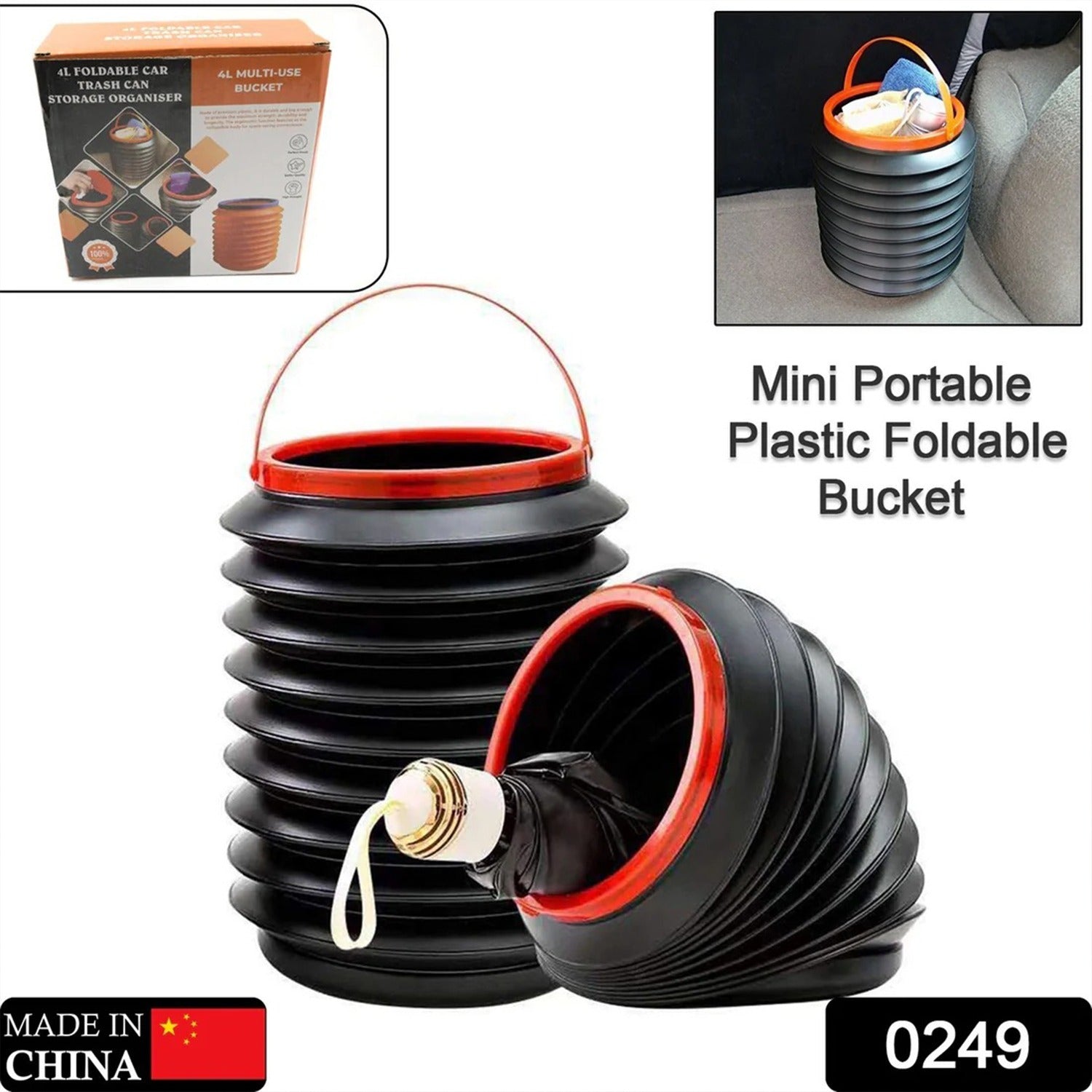 Foldable Storage Bucket , Water Container & Dustbin Multiuse Bucket For Home , Car & Kitchen Use Bucket Foldable Storage Bucket , Water Container & Dustbin Multiuse Bucket For Home , Car & Kitchen Use Bucket